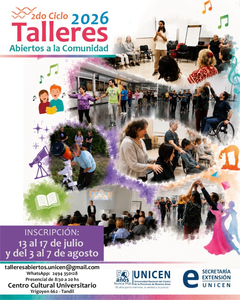 Abre la inscripción para una nueva edición de los Talleres Abiertos a la Comunidad de la UNICEN
